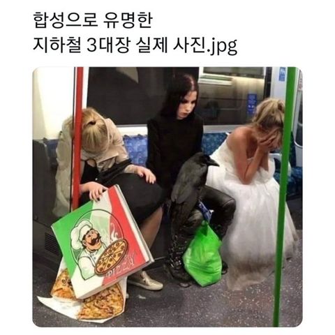 합성으로 유명한 지하철 3대장 실제 사진...