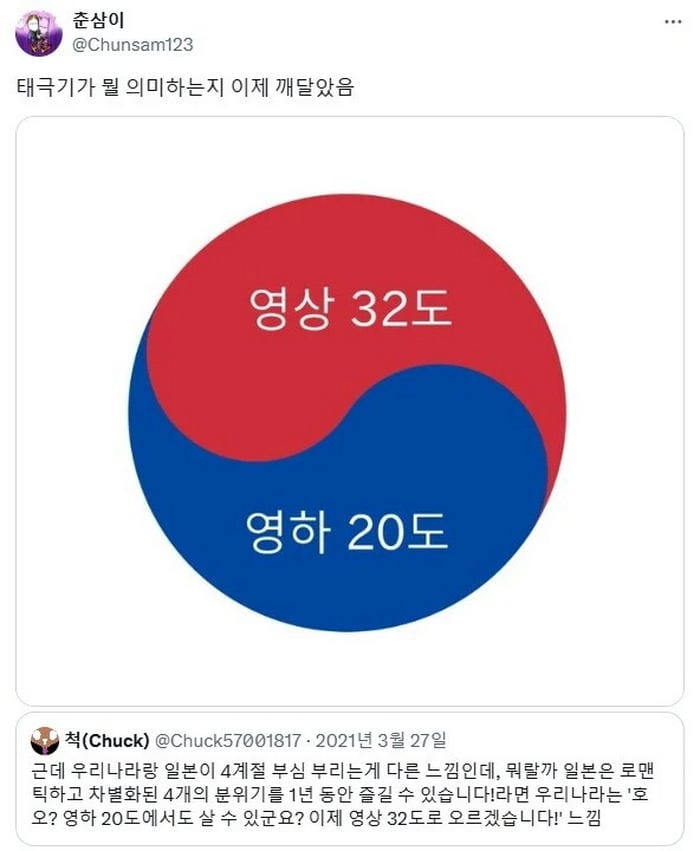 태극기의 뜻을 깨달은 한 트위터인.jpg