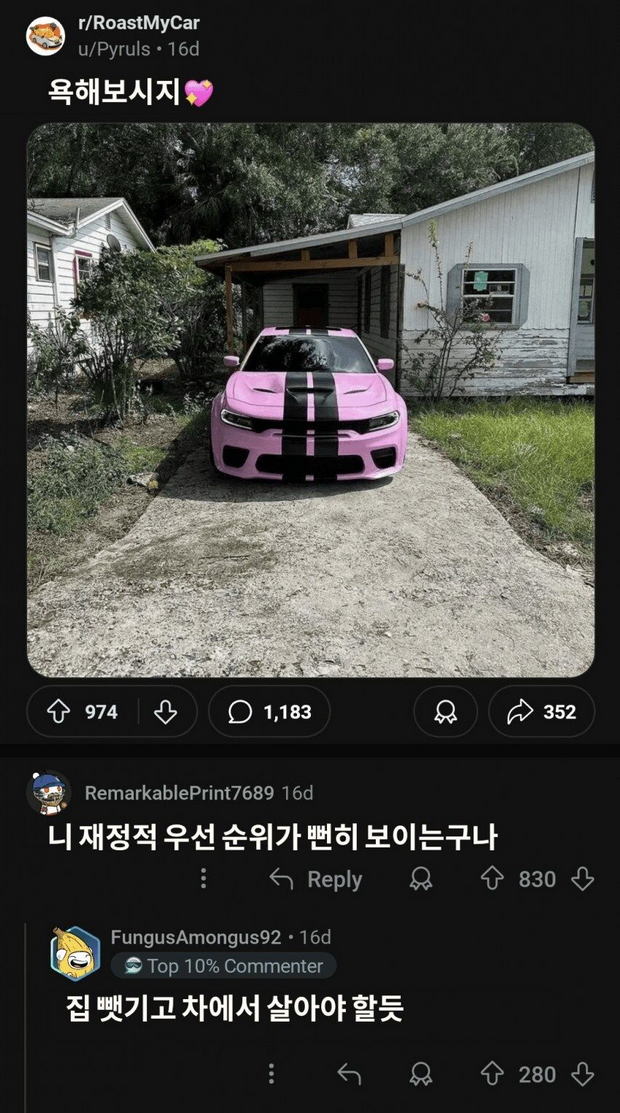 냉혹한 레딧의 자동차 평가.jpg