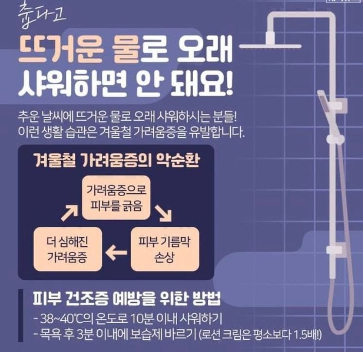 춥다고 뜨거운 물로 오래 샤워하면 안 돼요.jpg