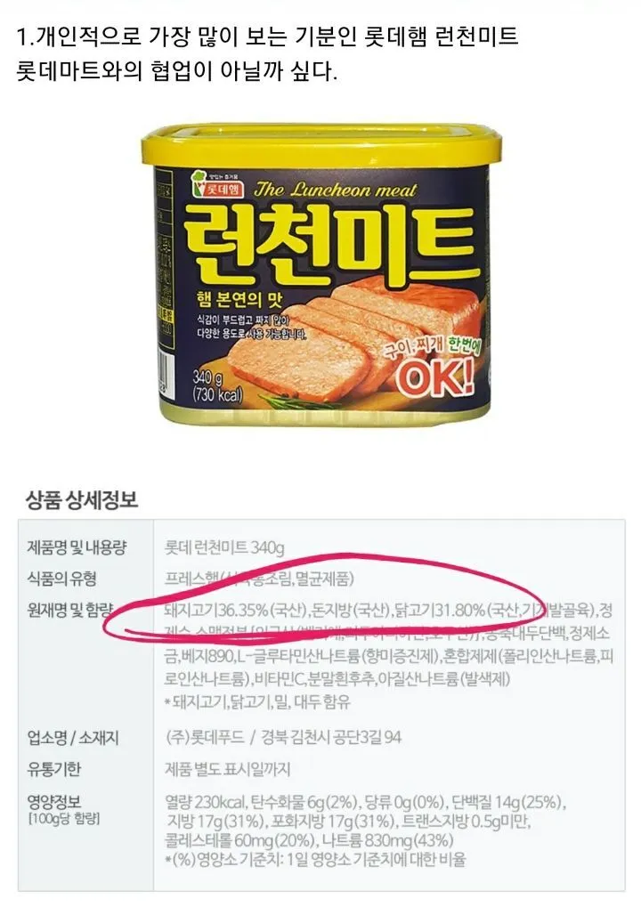 런천미트에 대해서 알아보자.