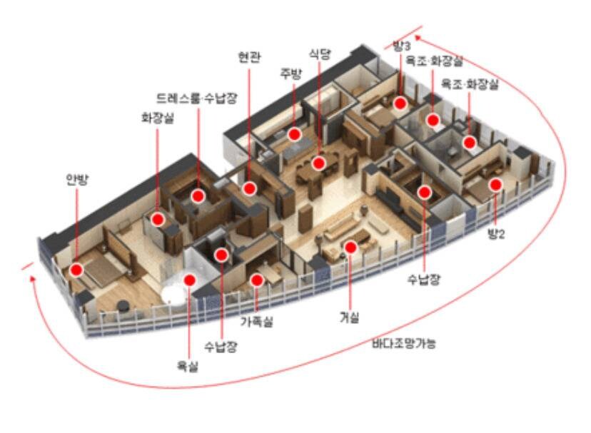 128평형 아파트 평면도