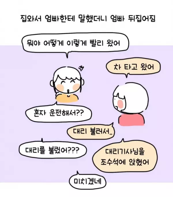 대낮에 맨정신(?)으로 대리운전 부른 썰