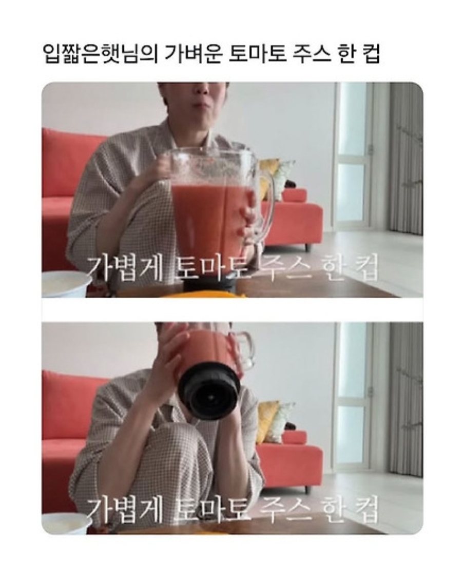 입짧은햇님의 가벼운 토마토 주스 한 컵