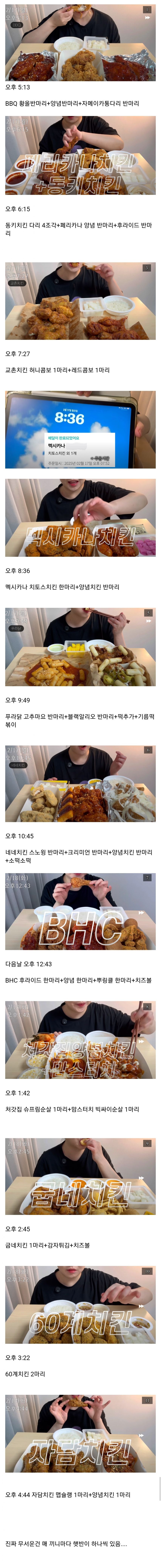 24시간동안 혼자 치킨 19마리 먹는 여자...JPG